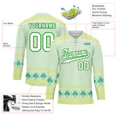 Custom Four-leaf clover Personalized Hockey Jersey HCKJ01-E0615-10